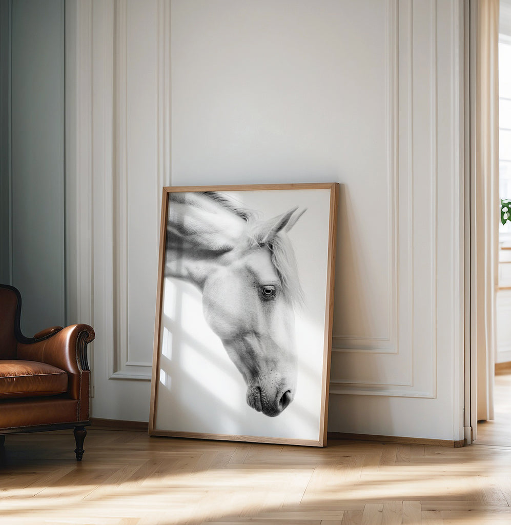 Fine Art Horse Photo framed